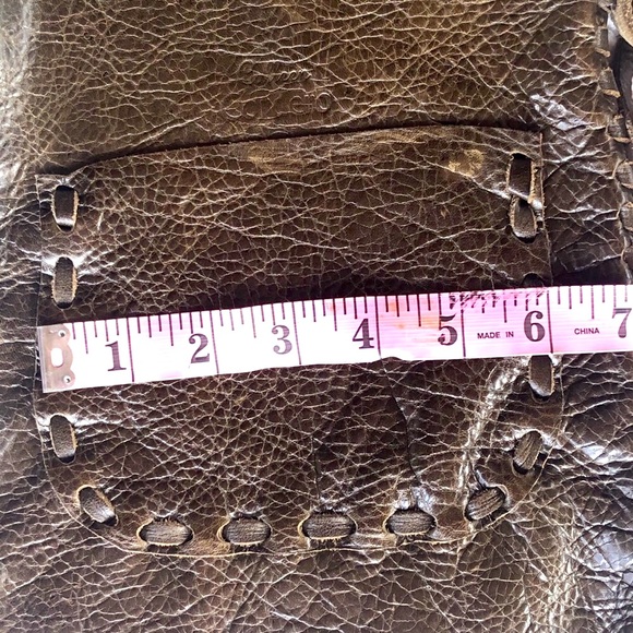 Calleen Cordero Joyti Metallic Khaki Messenger Bag with Carnelian Stone Studs - Picture 11 of 15